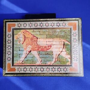 Mosaic Lion Decorative Box